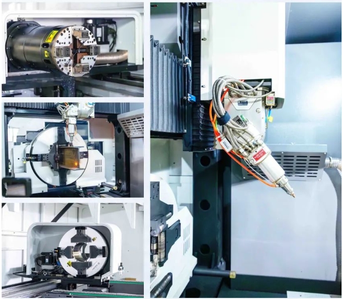 高顏亮相！力星激光NS-6022HG三卡盤光纖激光切管機如期而「智」！