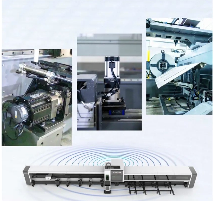 高顏亮相！力星激光NS-6022HG三卡盤光纖激光切管機如期而「智」！