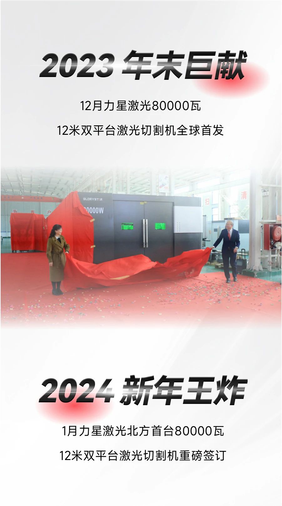 開年第一彈！北方首臺80000瓦光纖激光切割機落定，力星激光成就客戶加工之wang！
