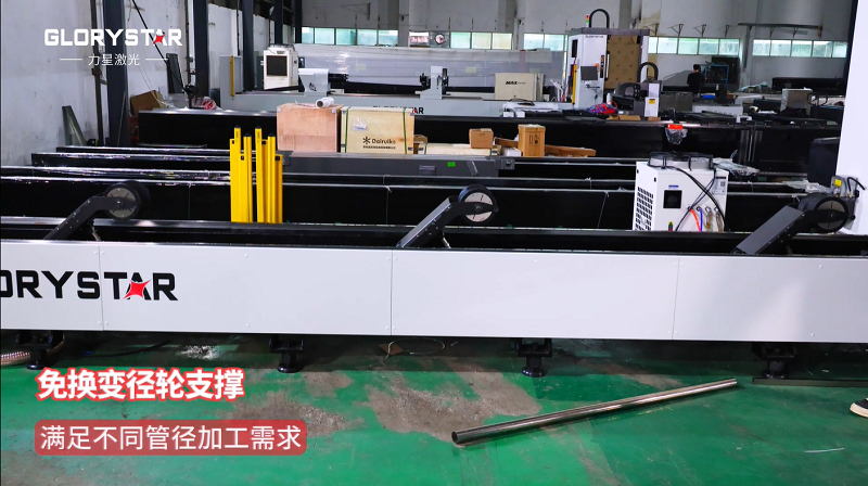 有精度！有速度！VS6012TG雙卡盤光纖激光管材切割機