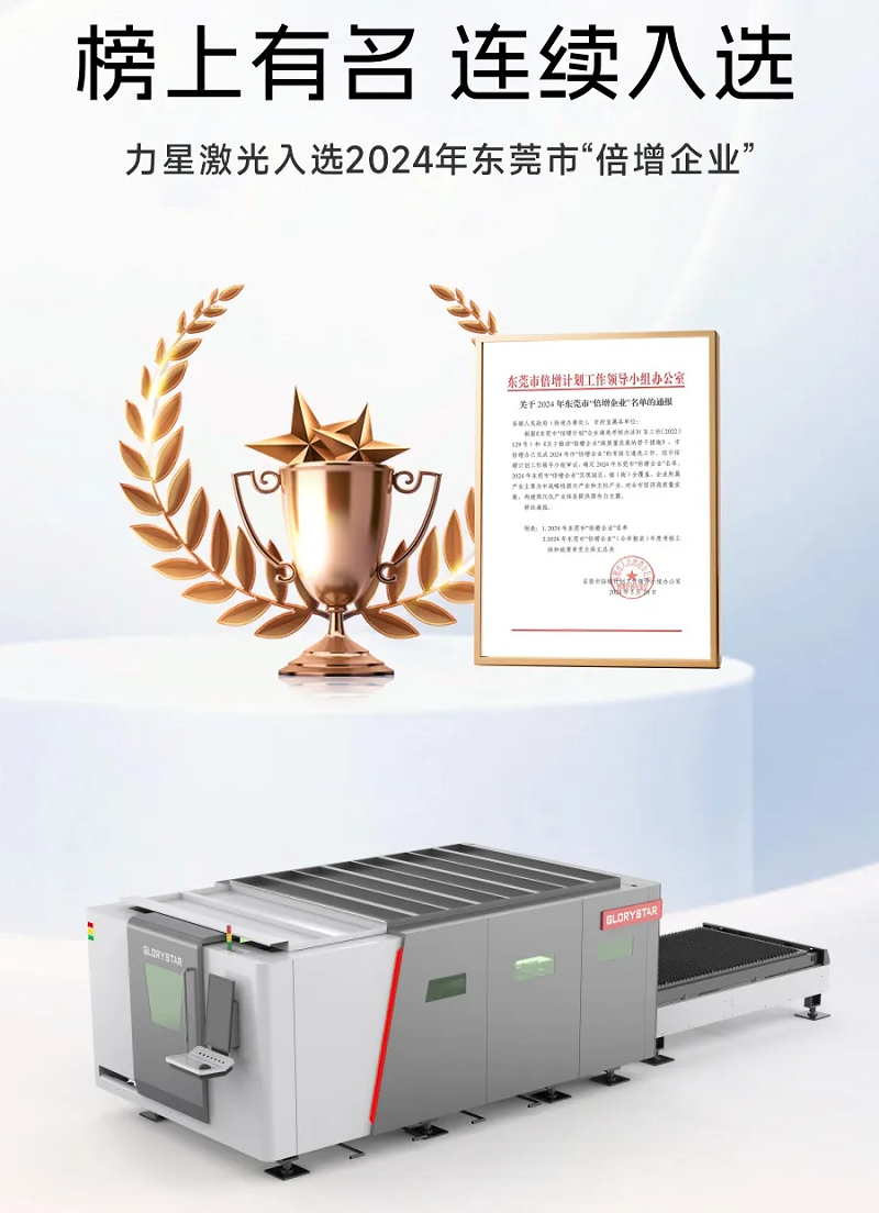 力星激光榮獲“2024年東莞市倍增企業(yè)”