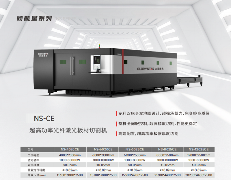 力星激光專利雙地腳床身，讓動(dòng)態(tài)性能更快！